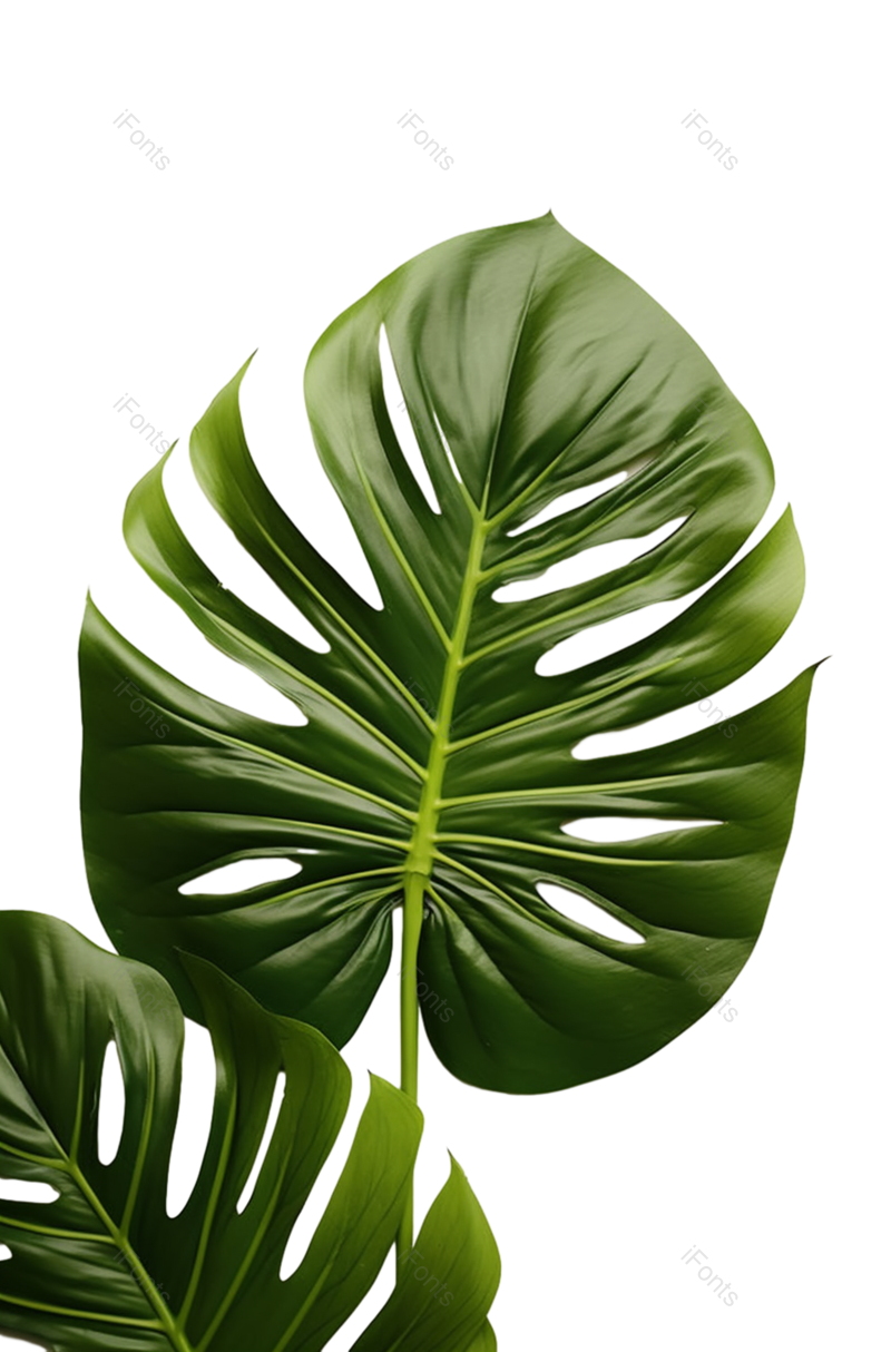叶子图片,白色背景元素,绿色PNG,植物免抠素材